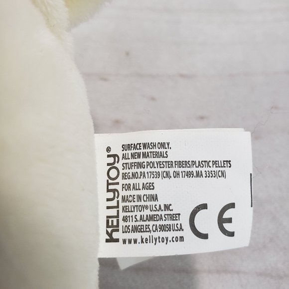 Kellytoy Rabbit Velour Rattle Plush Toy Crinkle Ears Cream Pink 8 Inch 2018 - Picture 7 of 10